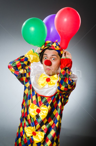 Grappig clown komisch gelukkig leuk bal Stockfoto © Elnur