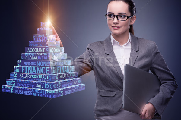 Businesswoman in ponzi scheme concept Stock photo © Elnur
