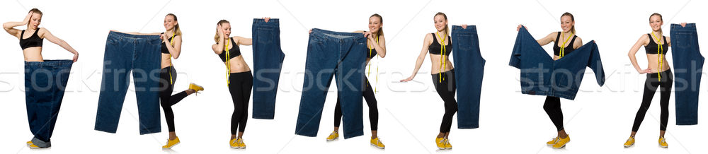 Composite photo of woman in dieting concept Stock photo © Elnur