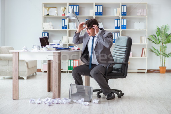 The angry businessman shocked working in the office fired sacked Stock photo © Elnur