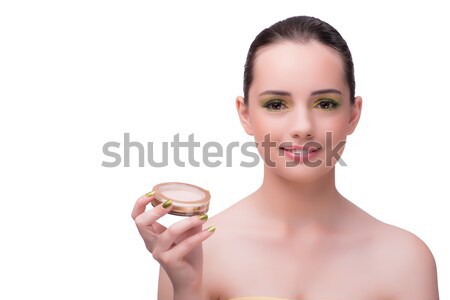 The young woman during make-up session isolated on white Stock photo © Elnur