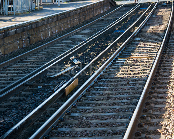 Stockfoto: Rail · heldere · zomer · dag · verkeer · staal