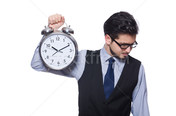 Businessman with clock isolated on white Stock photo © Elnur