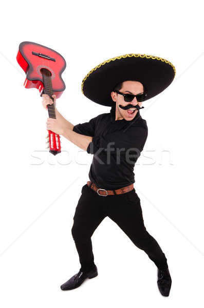 Funny mexican with sombrero hat Stock photo © Elnur