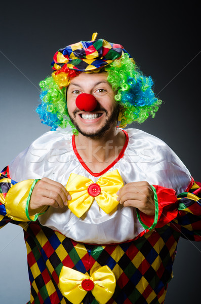 Funny clown in colourful costume Stock photo © Elnur