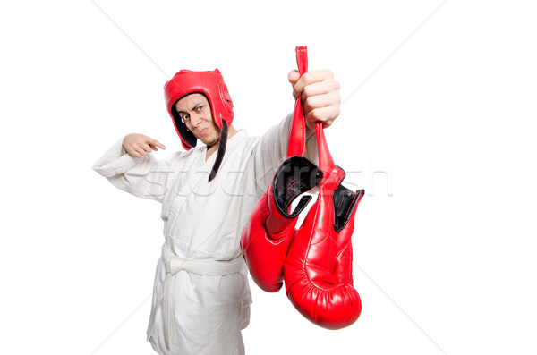 Man boxer isolated on white Stock photo © Elnur