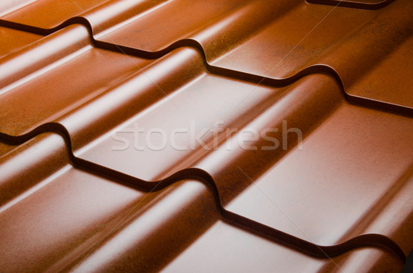 Metal acoperiş ţiglă textură construcţie Imagine de stoc © Elnur