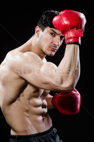 ストックフォト: 筋肉の · 男 · ボクシング · 手 · 作業 · スポーツ