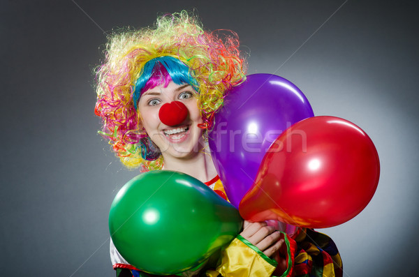 смешные клоуна смешной человека весело радуга Сток-фото © Elnur