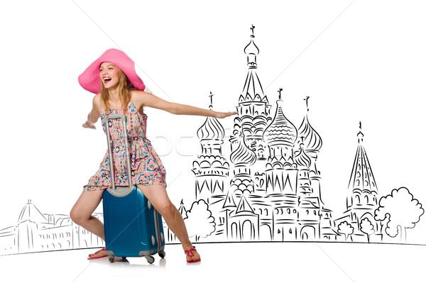 Young girl in concept of tourism to Russia Stock photo © Elnur