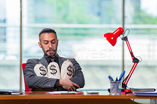 Glücklich Geschäftsmann Geld Büro Business Arbeit Stock foto © Elnur