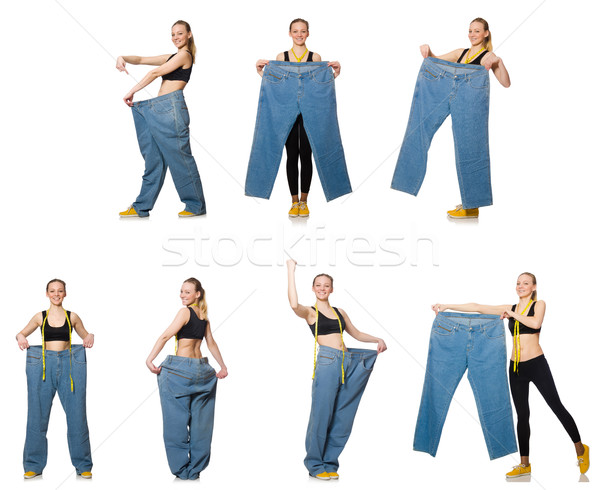 Composite photo of woman in dieting concept Stock photo © Elnur