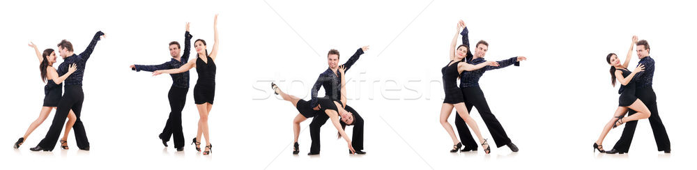 The pair of dancers isolated on the white Stock photo © Elnur