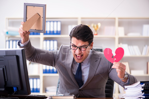 The businessman in saint valentine concept in office Stock photo © Elnur