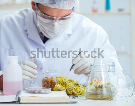 Doctor testing patients urine for medical purposes Stock photo © Elnur