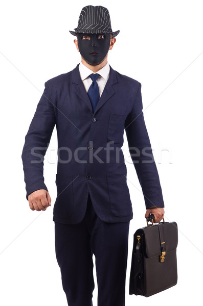 Człowiek maska odizolowany biały człowiek biały biznesmen Zdjęcia stock © Elnur