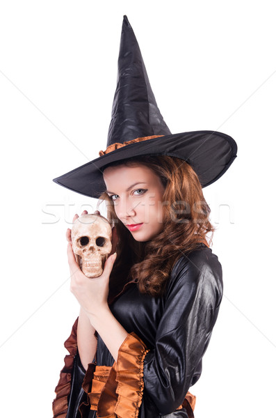 Witch isolated on the white background Stock photo © Elnur