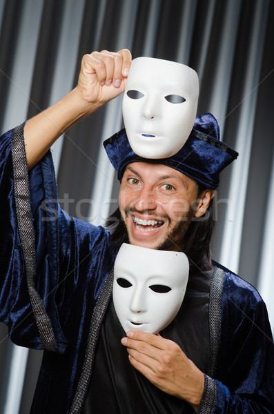 Funny concept with theatrical mask Stock photo © Elnur