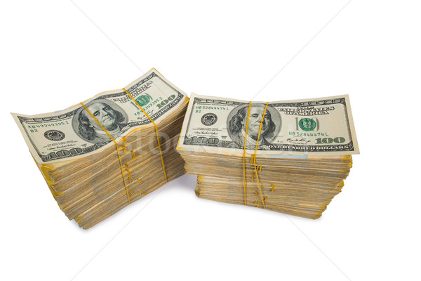 Stack of dollars in business concept isolated on white Stock photo © Elnur
