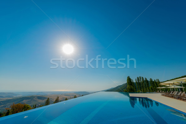 Nieskończoność basen jasne lata dzień niebo Zdjęcia stock © Elnur
