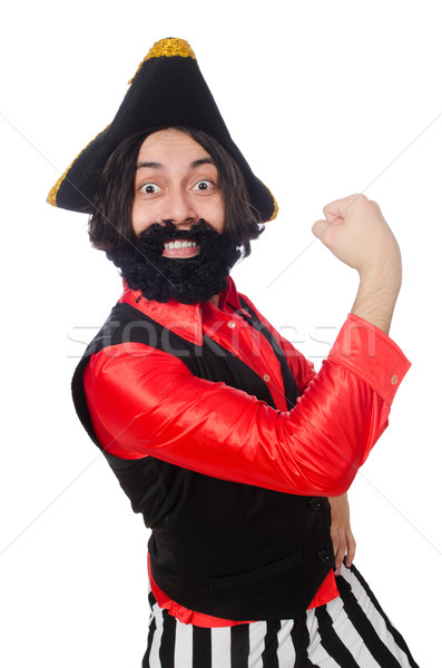 Funny pirate isolated on the white Stock photo © Elnur