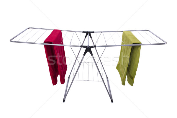 Stockfoto: Geïsoleerd · witte · weefsel · kleding · schone · jurk