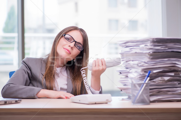 Stock photo: Businesswoman working in the office