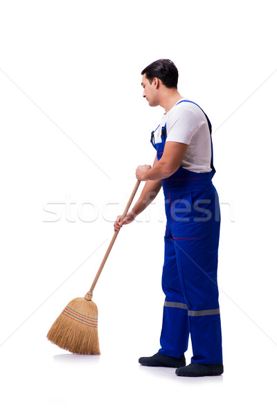 Limpia aislado blanco hombre construcción Foto stock © Elnur