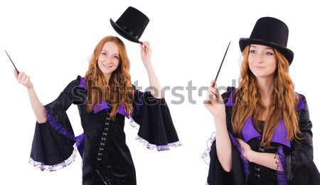 Stock photo: Police and prison inmate on white