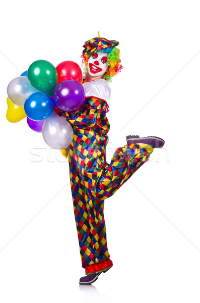 Funny clown isolated on the white Stock photo © Elnur