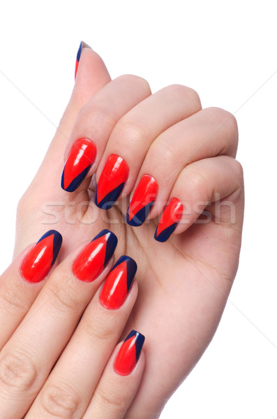 Nail art concept with hands on white Stock photo © Elnur