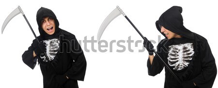 Scary monster with scythe isolated on white Stock photo © Elnur