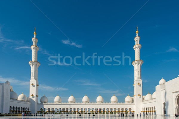 Mecset Abu Dhabi város terv Ázsia panoráma Stock fotó © Elnur