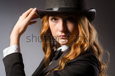 Femme gangster fusil vintage sexy modèle [[stock_photo]] © Elnur
