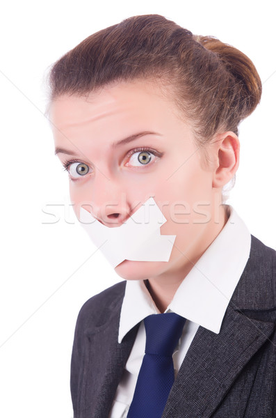 Young woman in censorship concept Stock photo © Elnur