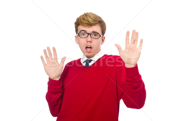 Student isolated on white Stock photo © Elnur