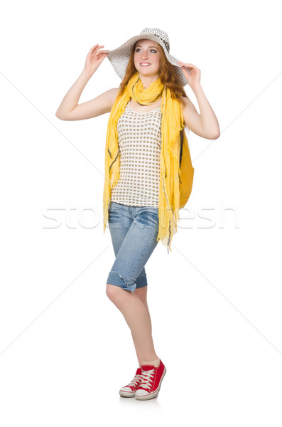 Jeunes étudiant isolé blanche sourire livre [[stock_photo]] © Elnur