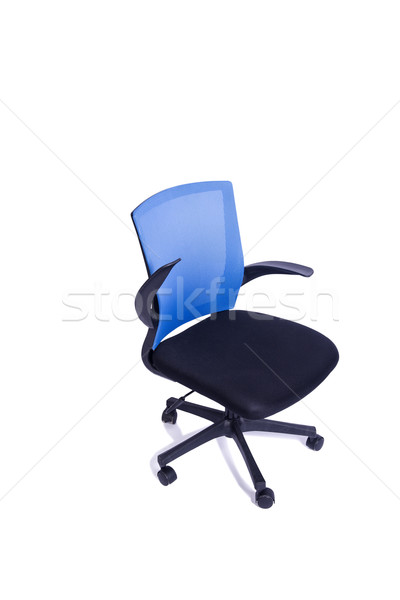 Albastru scaun de birou izolat alb birou proiect Imagine de stoc © Elnur