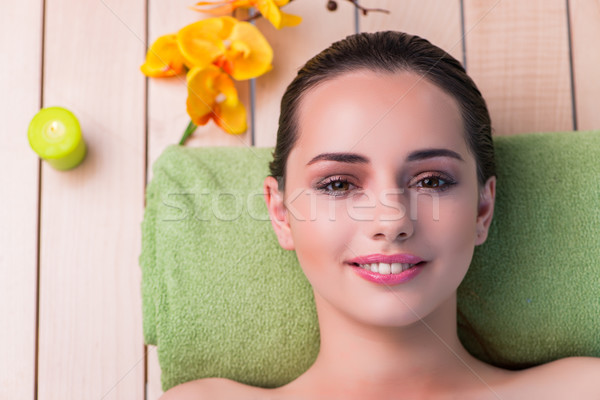 Young beautiful woman during spa procedure Stock photo © Elnur