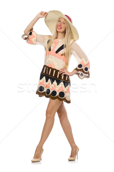Blond hair model wearing designer clothes isolated on white Stock photo © Elnur