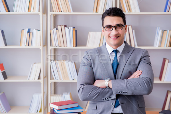 Business law student working studying in the library Stock photo © Elnur