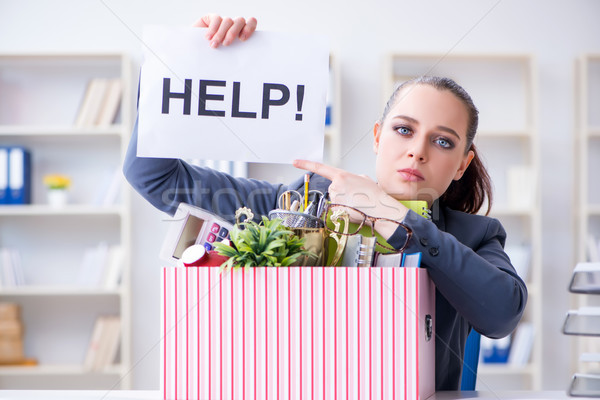 Businesswoman resigning from her job Stock photo © Elnur