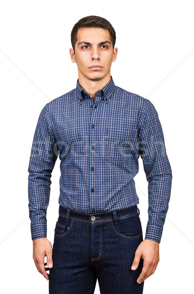 Foto stock: Modelo · masculino · camisas · isolado · branco · modelo · compras