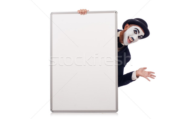 Funny man with blank board Stock photo © Elnur