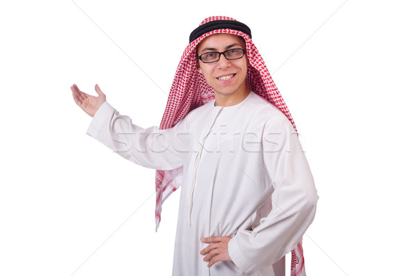Stock fotó: Fiatal · arab · férfi · izolált · fehér · üzlet