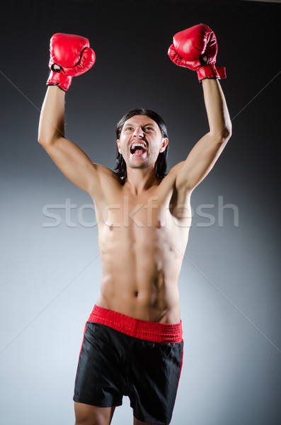 Arte martiale luptator pregătire mână fitness cutie Imagine de stoc © Elnur