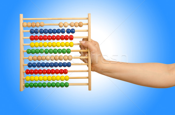 Hand halten abacus weiß Business Computer Stock foto © Elnur