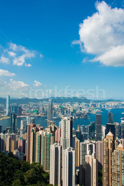 Widoku Hongkong dzień niebo budynku miasta Zdjęcia stock © Elnur