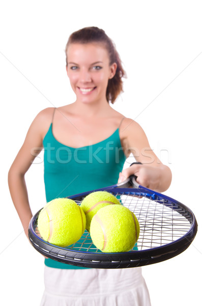 Woman tennis player isolated on white Stock photo © Elnur