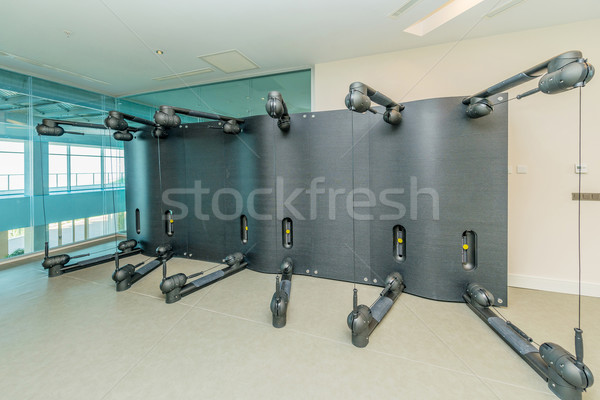Modern tornaterem különböző sportfelszerelés fitnessz testmozgás Stock fotó © Elnur